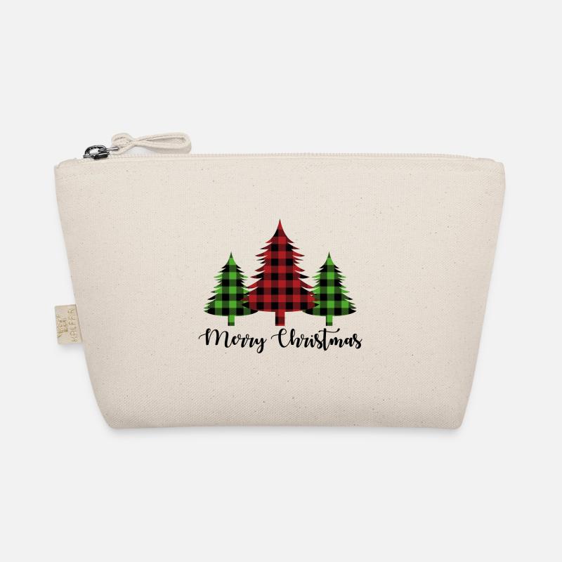 Pine Tree Christmas Lumberjack Pattern Organic Pouch