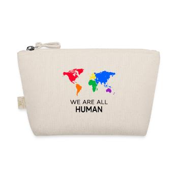 human proud LGBT rainbow - Organic Pouch - nature - Front