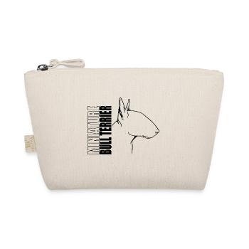 Miniature Bull Terrier Profile Dog Dogs Wilsigns - Organic Pouch - nature - Front