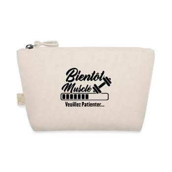 Bientôt musclé, Humour cadeau musculation - Trousse biologique - nature - Devant