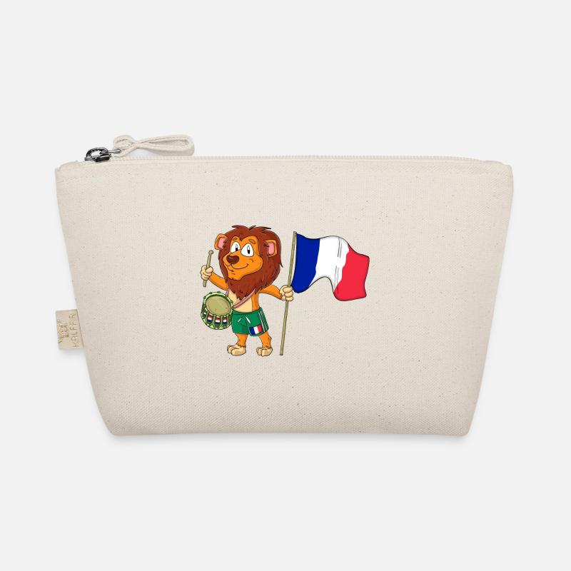 Löwe mit der Frankreich Fahne Bio-Täschchen