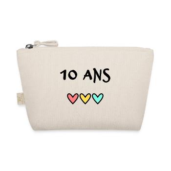 10. 10 ANS. 10e ANNIVERSAIRE. ANNIVERSAIRE 10 ANS. - Trousse biologique - nature - Devant