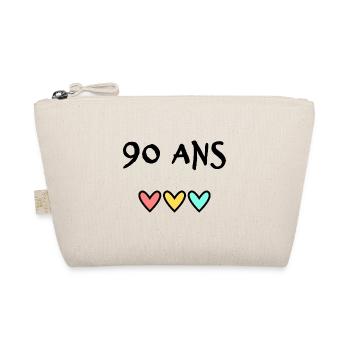 90. 90 ANS. 90e ANNIVERSAIRE. ANNIVERSAIRE 90 ANS. - Trousse biologique - nature - Devant