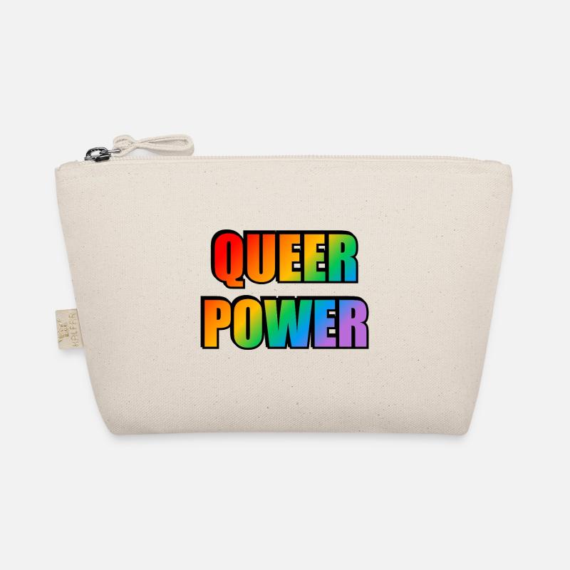 Queer Power Regenbogen Text Bio-Täschchen