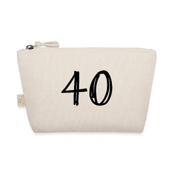 40. 40 ANS. 40e ANNIVERSAIRE. ANNIVERSAIRE 40 ANS. - Trousse biologique - nature - Devant
