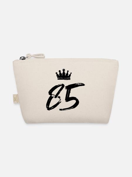 85 Number crown - Organic Pouch - nature - Front