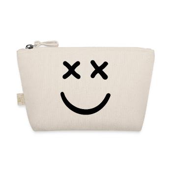 Dead Smiley Crossed Eyed Smiley - Organic Pouch - nature - Front