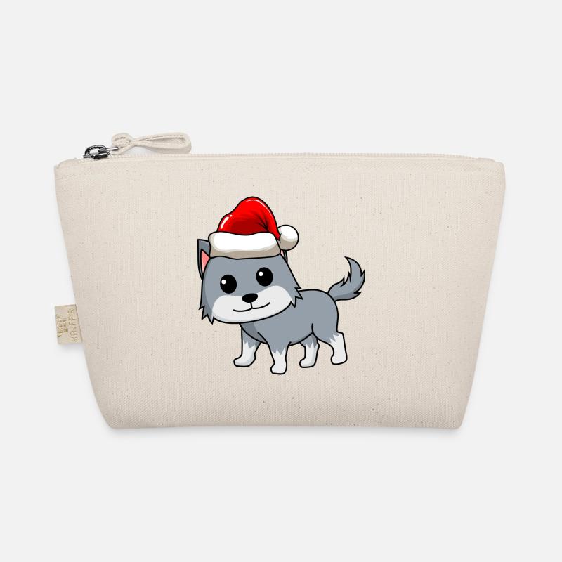 Wolf Comic Weihnachten Bio-Täschchen