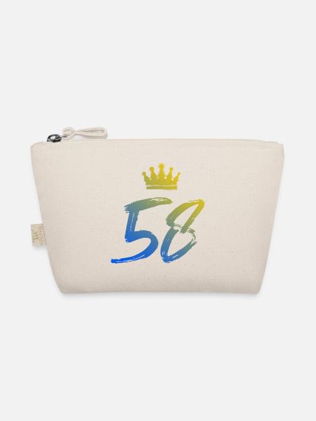 58 Number crown - Organic Pouch - nature - Front