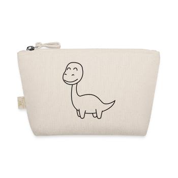 Dinosaur brontosaurus Comic - Organic Pouch - nature - Front