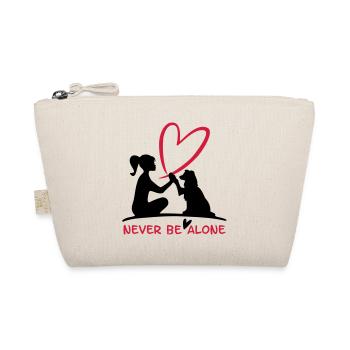 Never be alone- mit deinem Vierbeiner Hund - Bio-Täschchen - Natur - Vorne