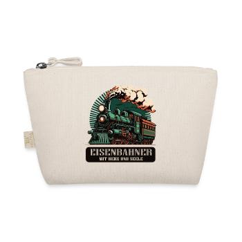 Eisenbahner mit Herz und Seele - Bio-Täschchen - Natur - Vorne