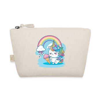 Rainbow unicorn for children - colorful and cheerful - Organic Pouch - nature - Front