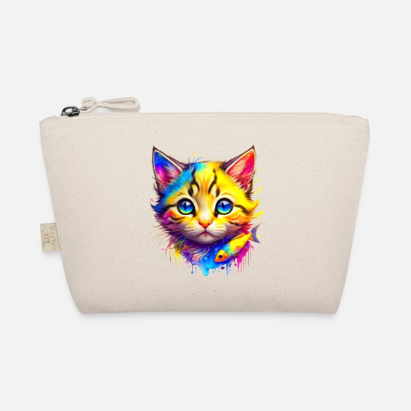 Chaton Arc-en-ciel avec du poisson Trousse biologique