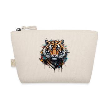 Mächtiger Tiger. Stärke im Graffiti-Stil. - Bio-Täschchen - Natur - Vorne