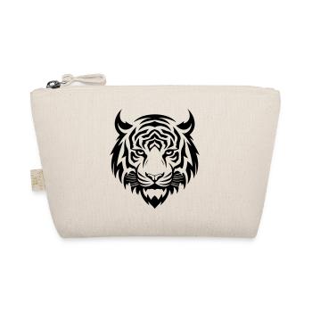 Tiger Kopf Silhouette - Bio-Täschchen - Natur - Vorne