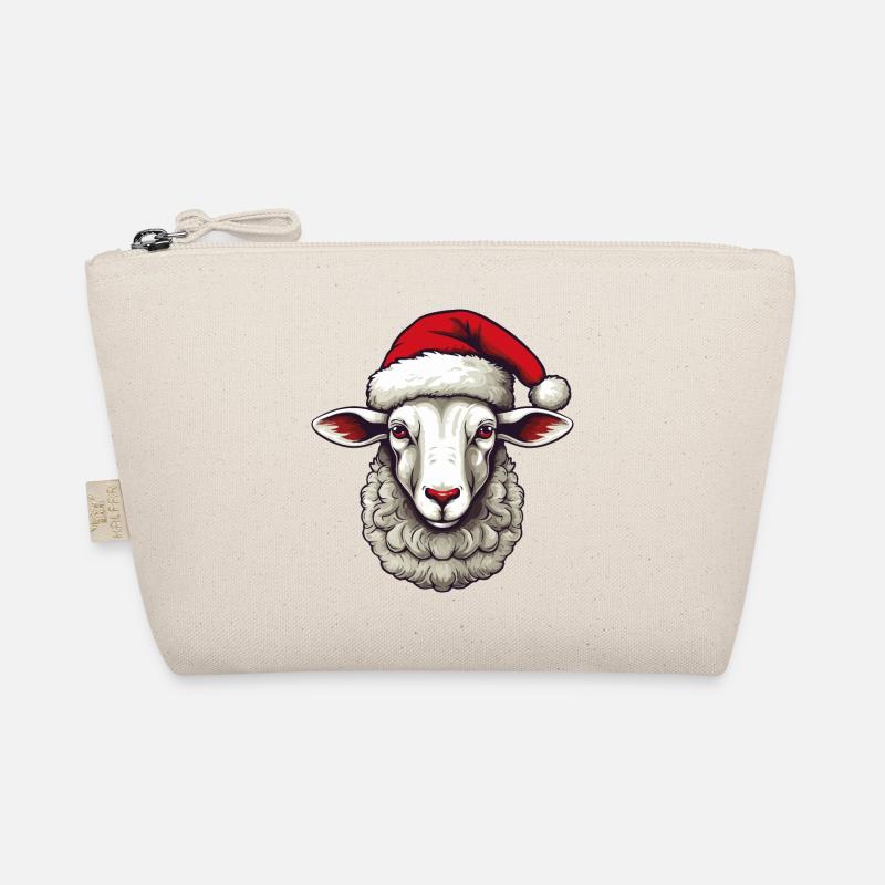 Sheep Head Lamb Christmas Portrait Organic Pouch