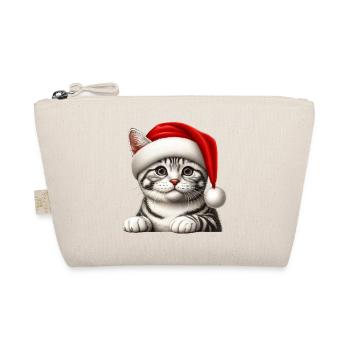 Cat Christmas Eve Spirit - Organic Pouch - nature - Front