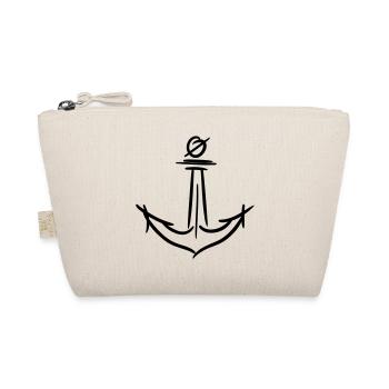 Anchor drawing. Navy. Maritime/Ship icons. - Organic Pouch - nature - Front