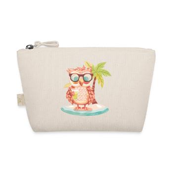 Owl Summer Beach Vacation - Organic Pouch - nature - Front