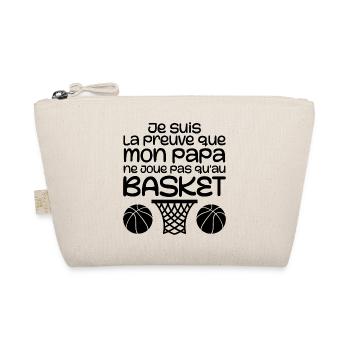 Mein Vater spielt nicht immer Basketball - Bio-Täschchen - Natur - Vorne