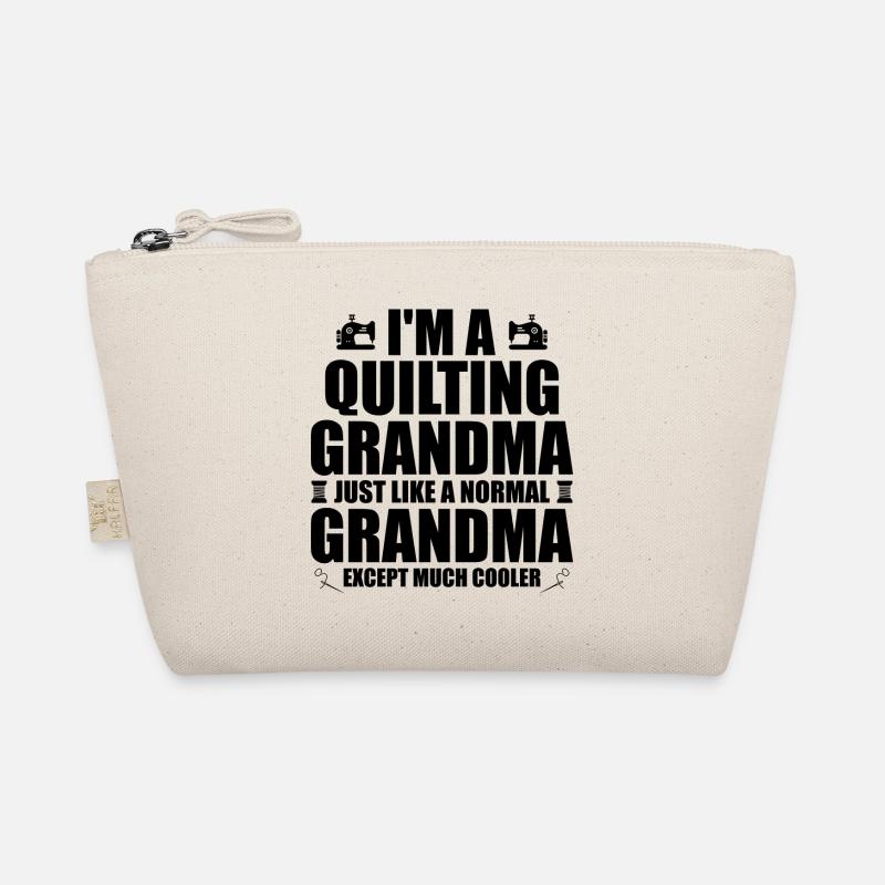 Ich bin eine Quilt-Oma, genau wie eine normale Oma - Bio-Täschchen - Natur