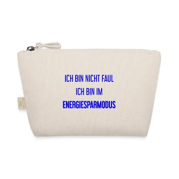 Ich bin nicht faul, ich bin im Energiesparmodus! - Bio-Täschchen - Natur - Vorne