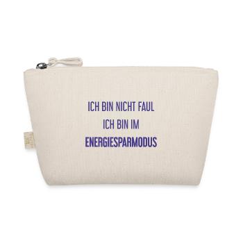 Ich bin nicht faul, ich bin im Energiesparmodus! - Bio-Täschchen - Natur - Vorne