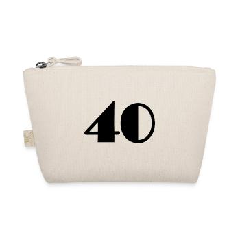 40 ANS. 40e ANNIVERSAIRE. ANNIVERSAIRE 40 ANS. 40 - Trousse biologique - nature - Devant