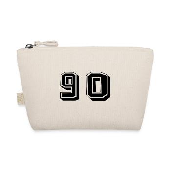 90. 90 YEARS. 90TH ANNIVERSARY. BIRTHDAY 90 YEARS. - Organic Pouch - nature - Front