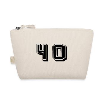 40. 40 YEARS. 40th ANNIVERSARY. BIRTHDAY 40 YEARS. - Organic Pouch - nature - Front