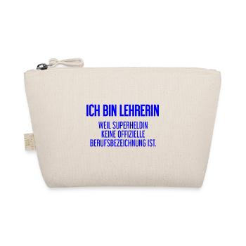 Lehrerin - Mein offizieller Superhelden-Beruf! - Bio-Täschchen - Natur - Vorne