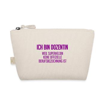 Dozentin - Mein offizieller Superhelden-Beruf! - Bio-Täschchen - Natur - Vorne