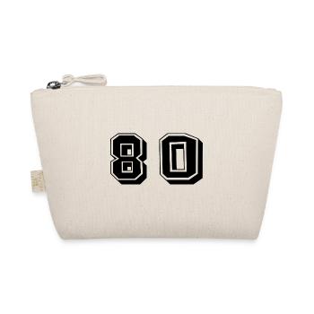 80. 80 YEARS. 80TH ANNIVERSARY. BIRTHDAY 80 YEARS. - Organic Pouch - nature - Front