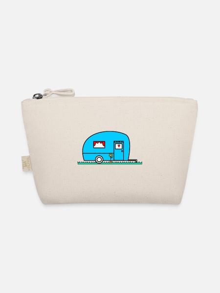 caravan. winnow. CAMPING CAR. camping. summer. humor. - Organic Pouch - nature - Front