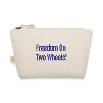 Freedom on Two Wheels - Cyclist Design - Organic Pouch - nature - Front