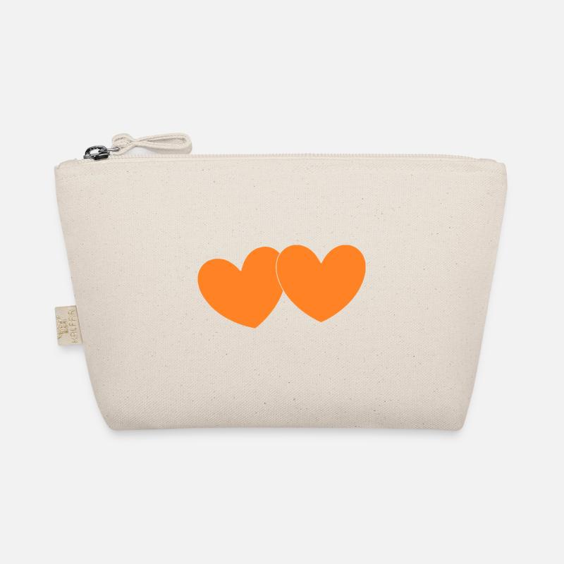Coeur orange Orange Saint-Valentin Trousse biologique