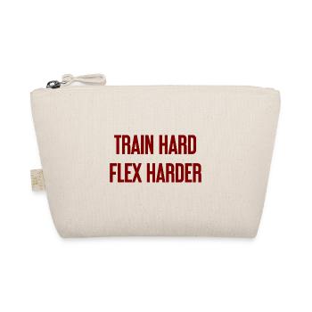 Train Hard Flex Harder - Organic Pouch - nature - Front