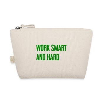 Work Smart and Hard – Success motto for doers - Organic Pouch - nature - Front