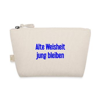 Old wisdom, stay young – cheerful saying - Organic Pouch - nature - Front
