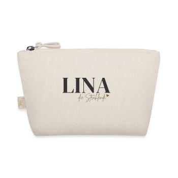 Lina Name Linas Vorname Geschenkideen Lienchen - Bio-Täschchen - Natur - Vorne