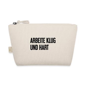 Work Smart And Hard – Success Motto For Doers - Organic Pouch - nature - Front