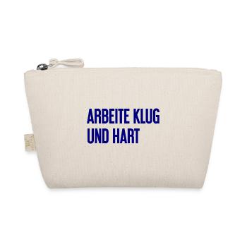 Work Smart And Hard – Success Motto For Doers - Organic Pouch - nature - Front
