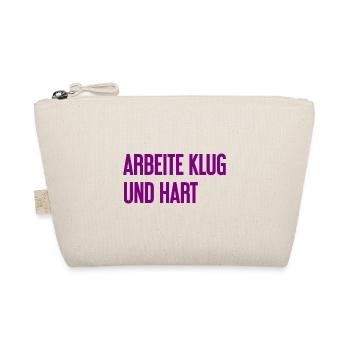 Arbeite Klug Und Hart – Erfolgs-Motto für Macher - Bio-Täschchen - Natur - Vorne