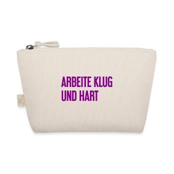 Work Smart And Hard – Success Motto For Doers - Organic Pouch - nature - Front