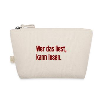 Wer das liest, kann lesen. - Bio-Täschchen - Natur - Vorne