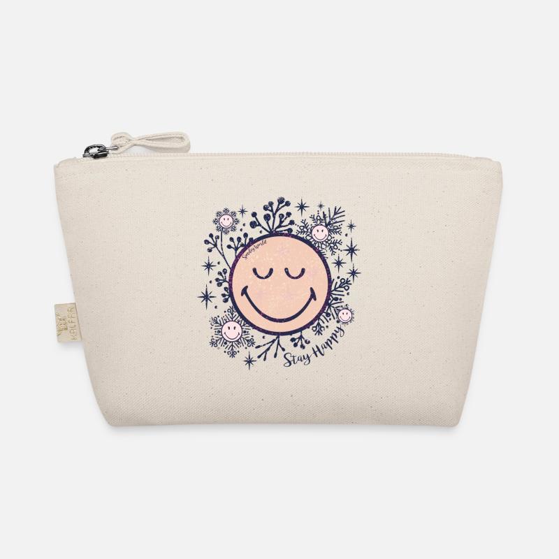 Wintertime_Smiley - Bio-Täschchen - Natur