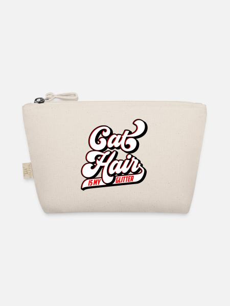 Cat hair is my glitter | Colors can be changed - Organic Pouch - nature - Front