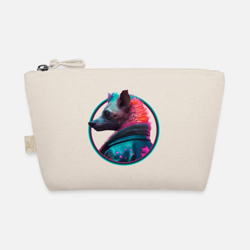 Punk Hyäne in Lederjacke Bio-Täschchen