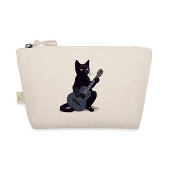 Musician Black Cat Guitarist Bombay Cats - Organic Pouch - nature - Front